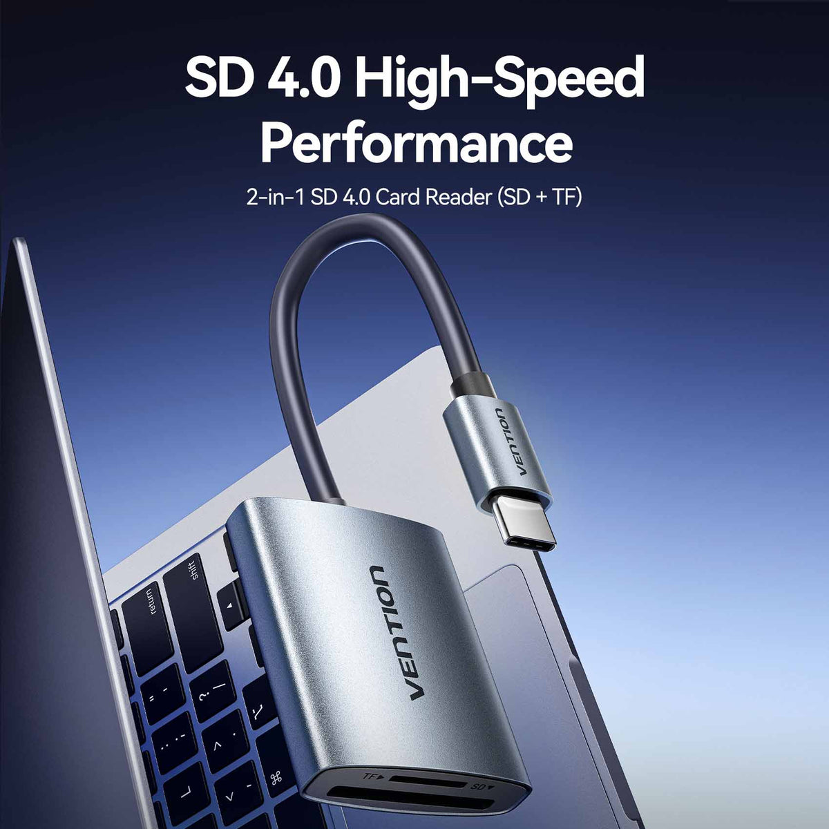 Vention 2-in-1 SD 4.0 Card Reader (SD + TF)