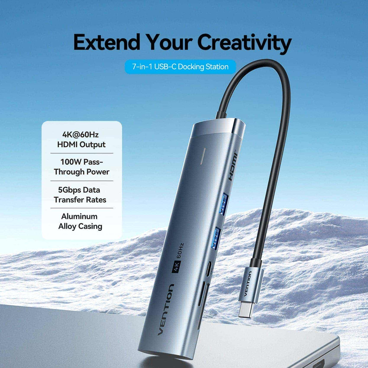 Vention 7-in-1 USB-C Docking Station