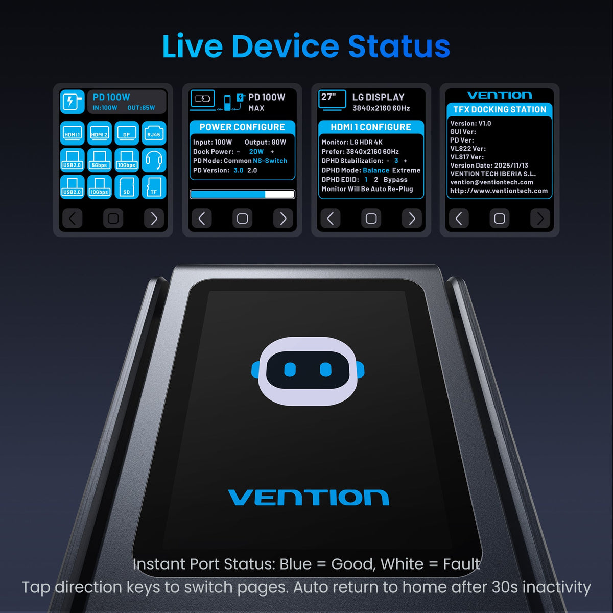 13-in-1 USB-C 8K Vertical Docking Station with Digital Display