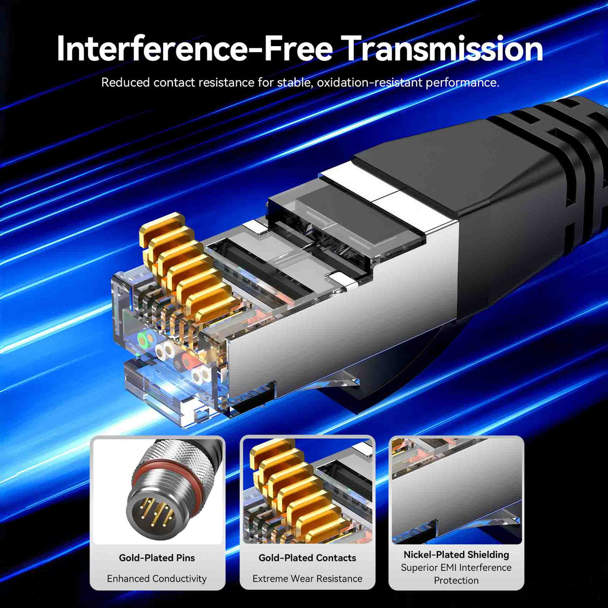 Vention M12 8 Pin A-Code Ethernet Patch Cable