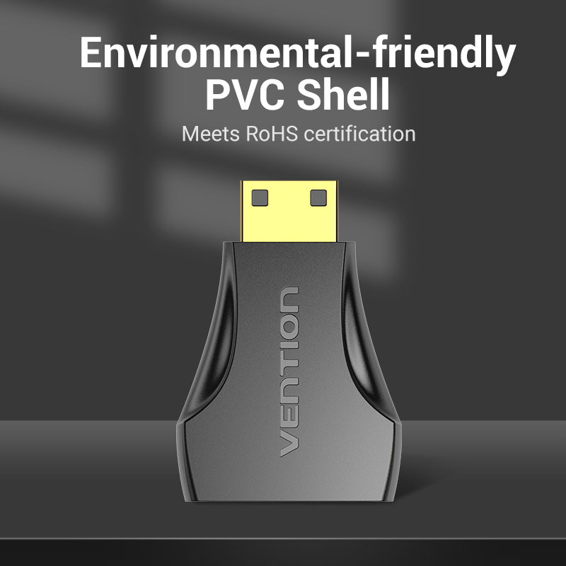 Vention Mini HDMI Male to HDMI Female Adapter Black