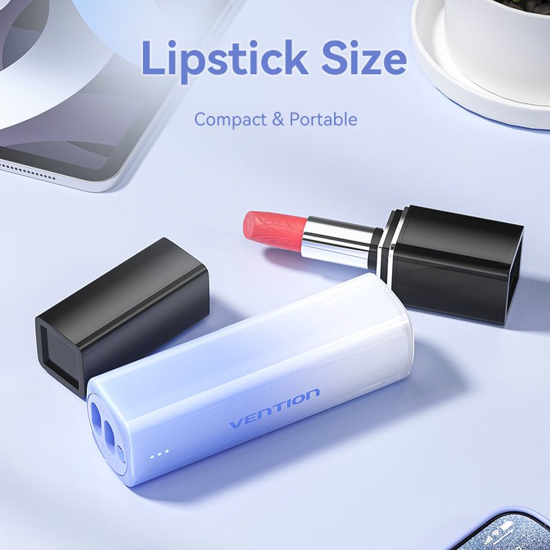 Vention 5000mAh Power Bank Compact with Built-in Cable——On Promotion