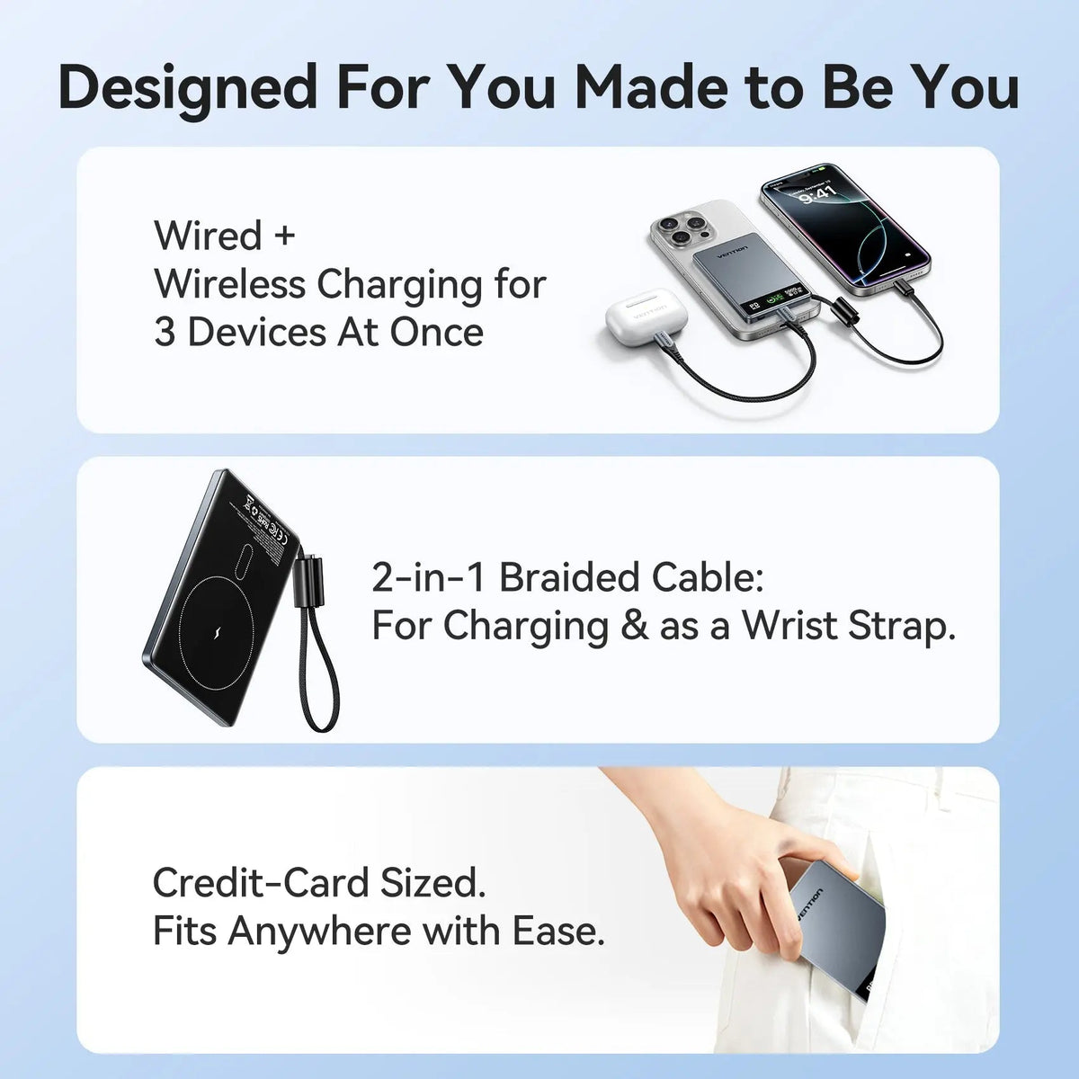 Vention 5000mAh Magnetic Wireless