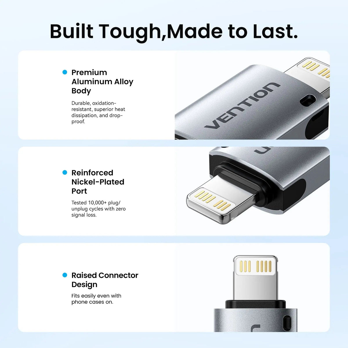 Vention USB-C Female to Lightning Male OTG Adapter