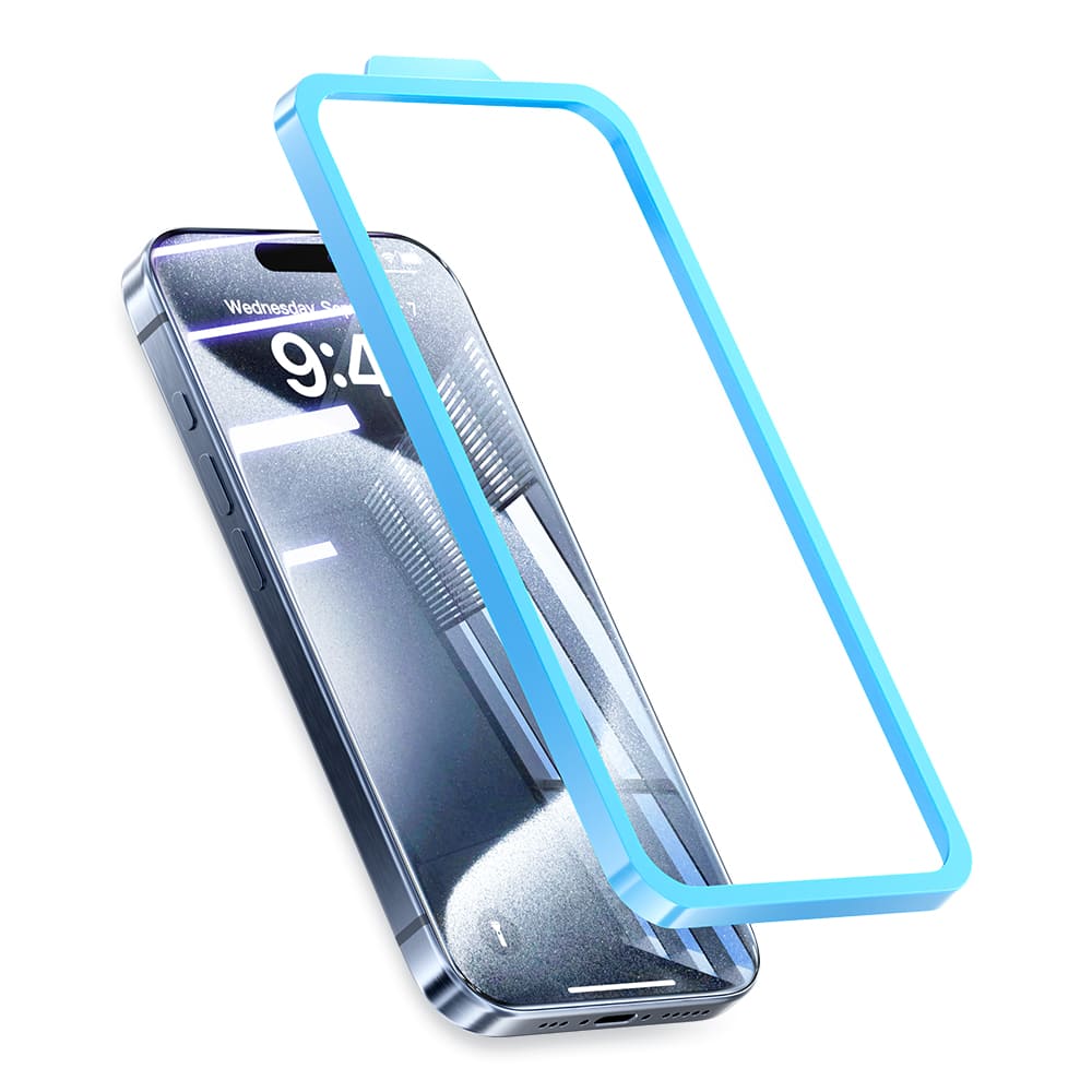 Vention HD Tempered Glass Screen Protector for iPhone 15 with Easy-Installation Tool