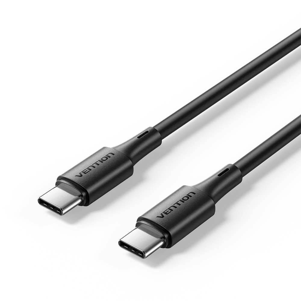 Vention USB 2.0 Type-C Male to Type-C Male 3A Cable Black PVC Type