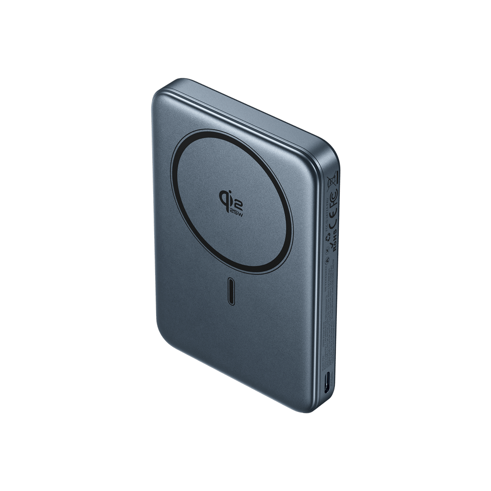 Vention Qi2.2 10000mAh Magnetic Wireless Power Bank (USB-C + USB-C/Wireless) 45W Gray