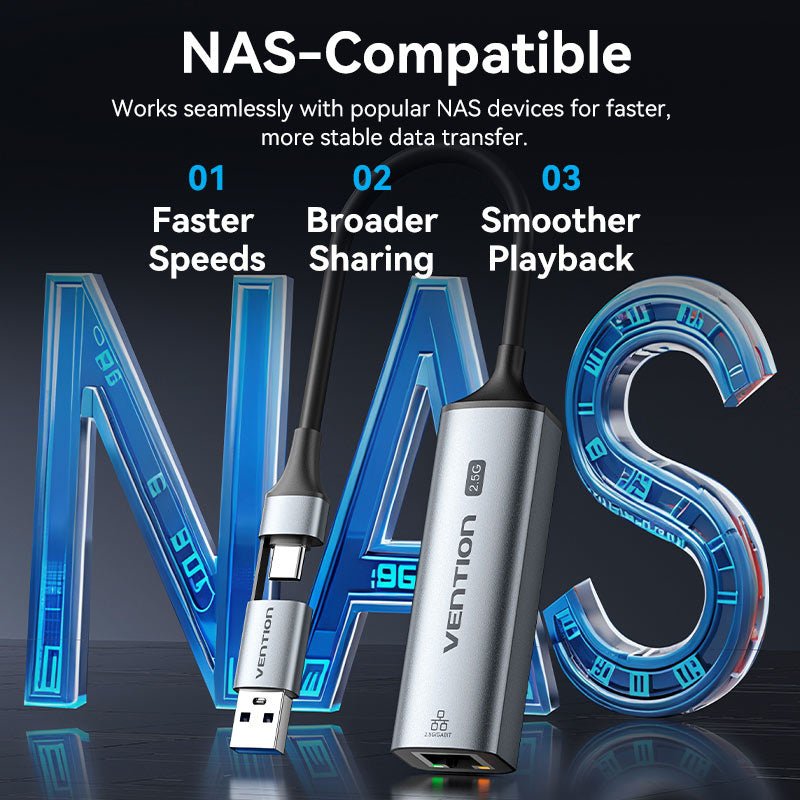 Vention USB-C/USB-A to 2.5G Ethernet Adapter