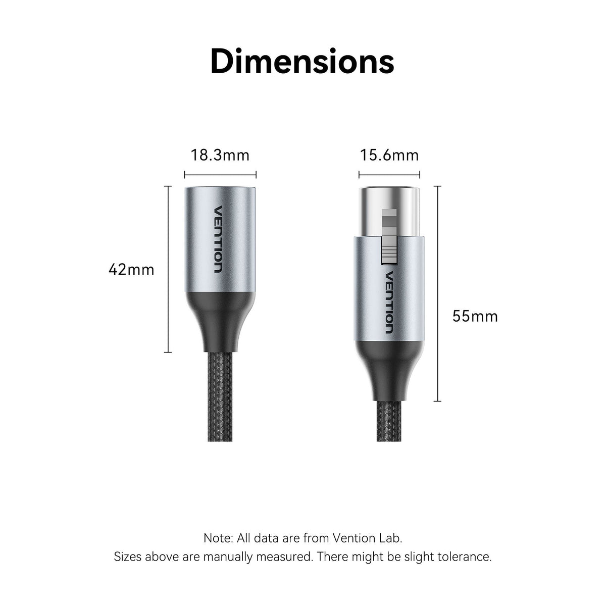Vention XLR Male to XLR Female Microphone Cable