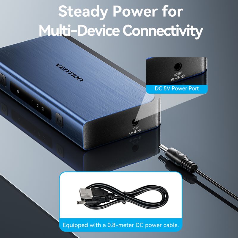 Vention 3 In 1 Out HDMI™ Switcher Blue Aluminum Alloy Type