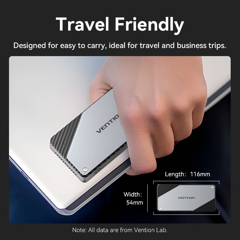 Vention USB 4.0 M.2 NVMe SSD Enclosure (USB 4.0 Type-C) Gray Aluminum Alloy Type