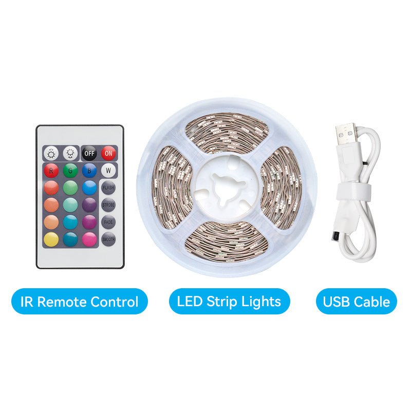 Vention RGB FPC LED Strip Lights with IR Remote and USB 5V Power Supply