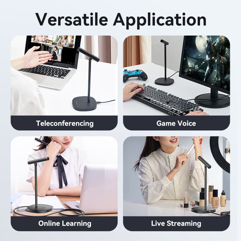 Vention USB Desktop Microphone with Mute Button Black