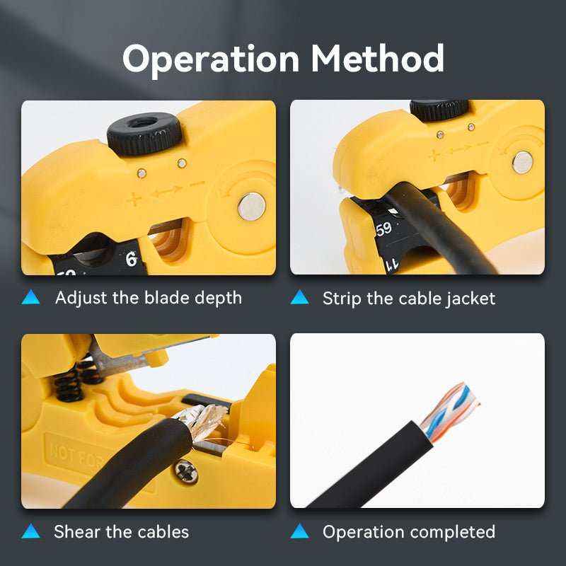 Vention Coaxial Cable Stripper Yellow
