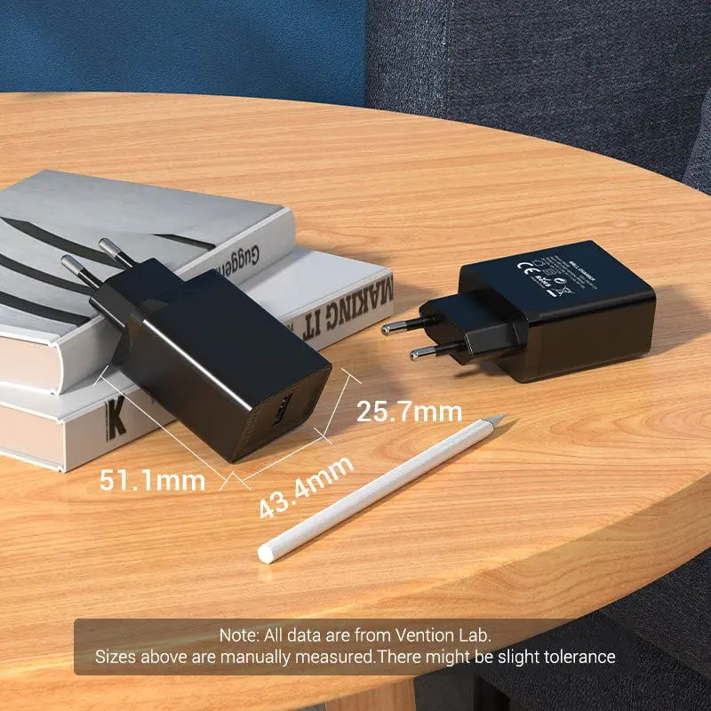 Vention 1-Port USB Wall Charger 22.5W EU-Plug