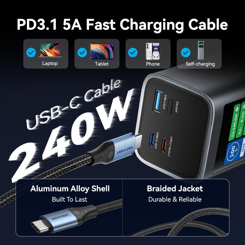 Vention 27000mAh Power Bank 140W