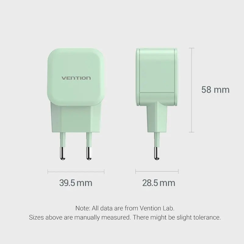 Vention 1-Port USB-C Wall Charger 20W EU-Plug