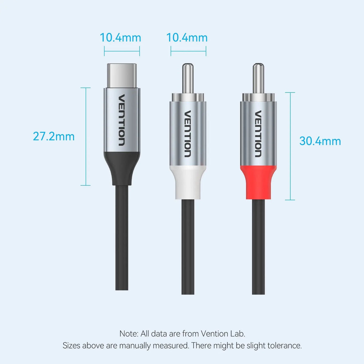 Vention USB-C Male to 2RCA Male Audio Cable