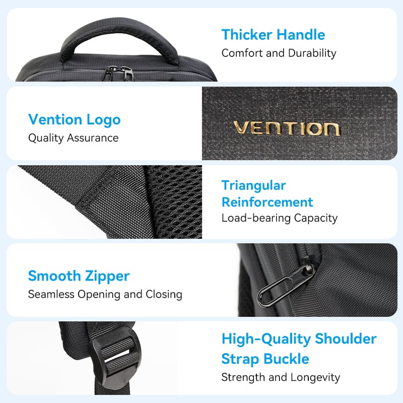 Water-Repellent Laptop Backpack Black