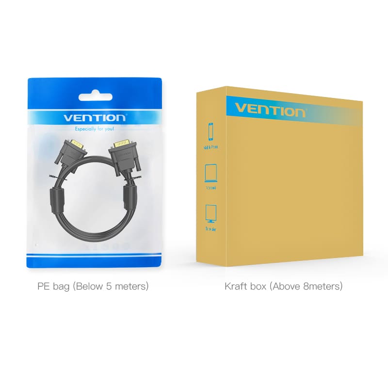 Vention VGA(3+9) Male to Male Cable 8M Black