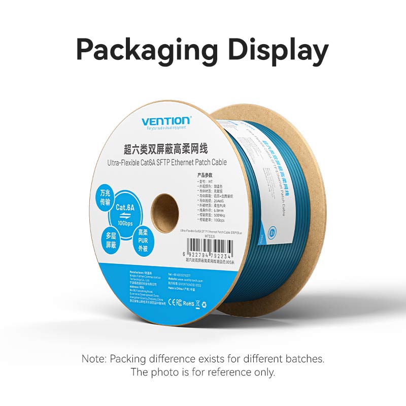 Vention Ultra-Flexible Cat6A SFTP Ethernet Patch Cable