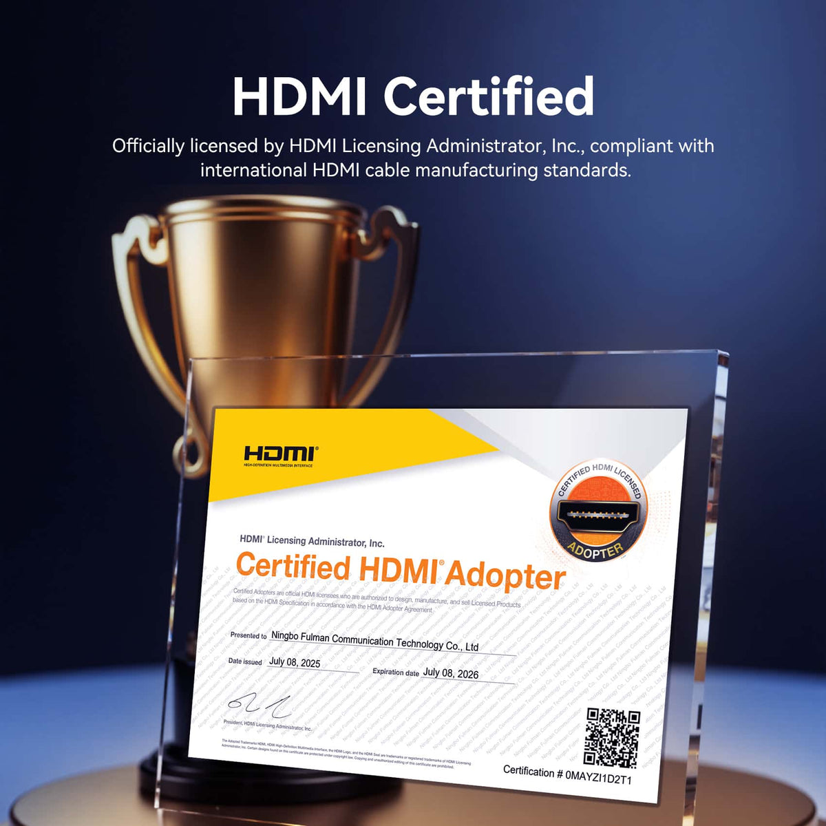 Vention HDMI™-A Male to Male 4K HD Right Angle Cable 90 Degree