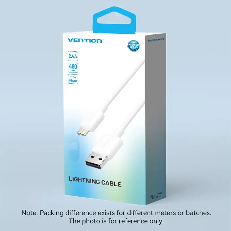 Vention USB 2.0 Type-A Male to Lightning Male 2.4A Cable PVC Type