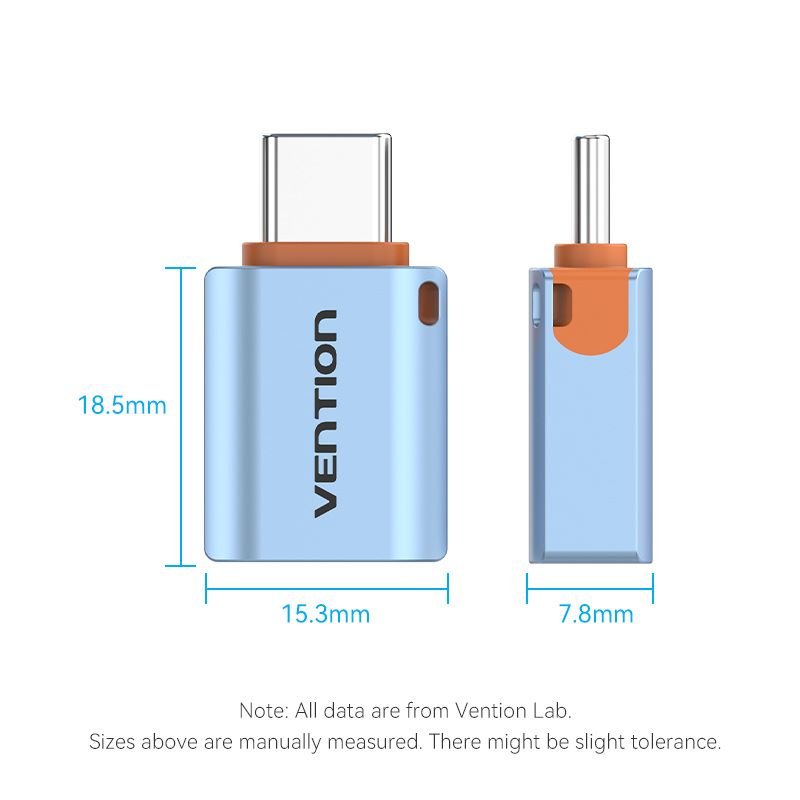 Vention USB 3.1 Type-C Male to USB Female OTG Adapter with Lanyard Aluminum Alloy Type