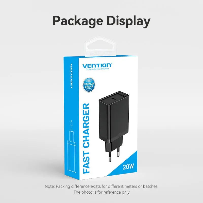 Vention 1-Port USB-C Wall Charger 20W EU-Plug