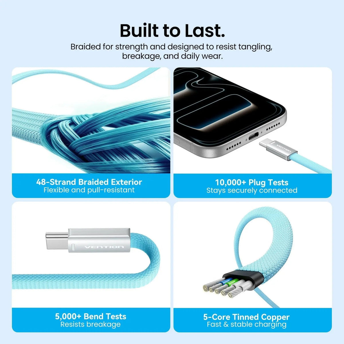 240W USB-C Slim Magnetic Fast Charging Cable