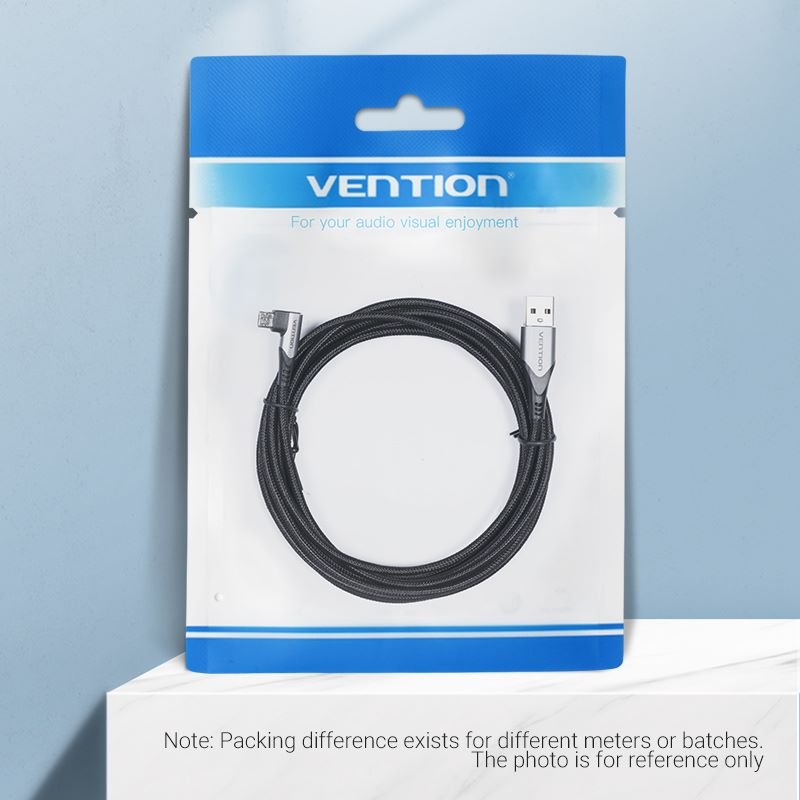 USB 2.0 A Male to Micro-B Male Right Angle 3A Cable 0.25/0.5/1/1.5/2/3M Gray Aluminum Alloy Type