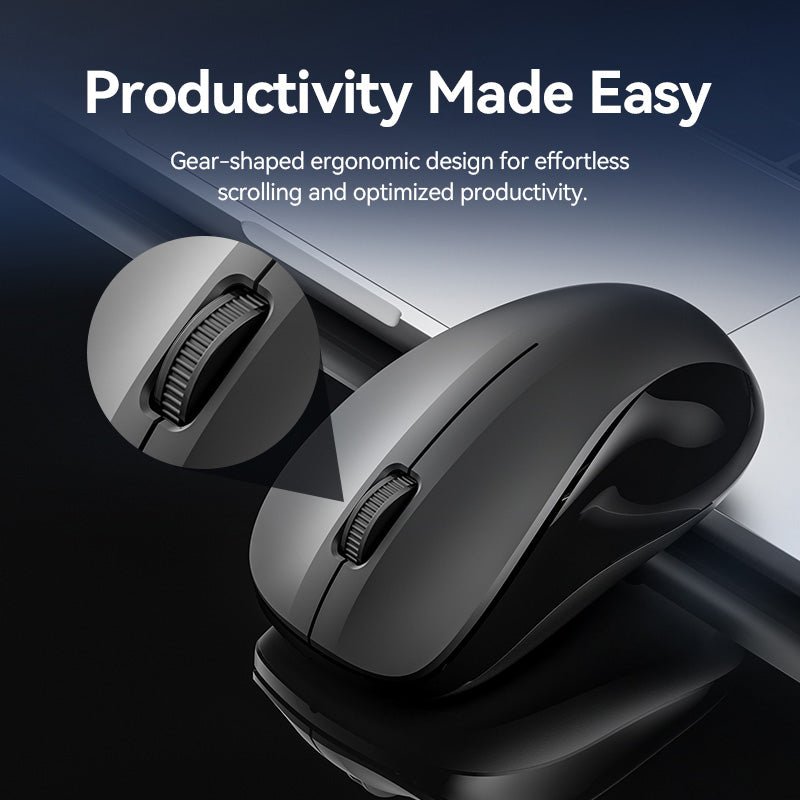 Vention Wireless Full-Sized Silent Keyboard and Mouse Combo Black Slim Type