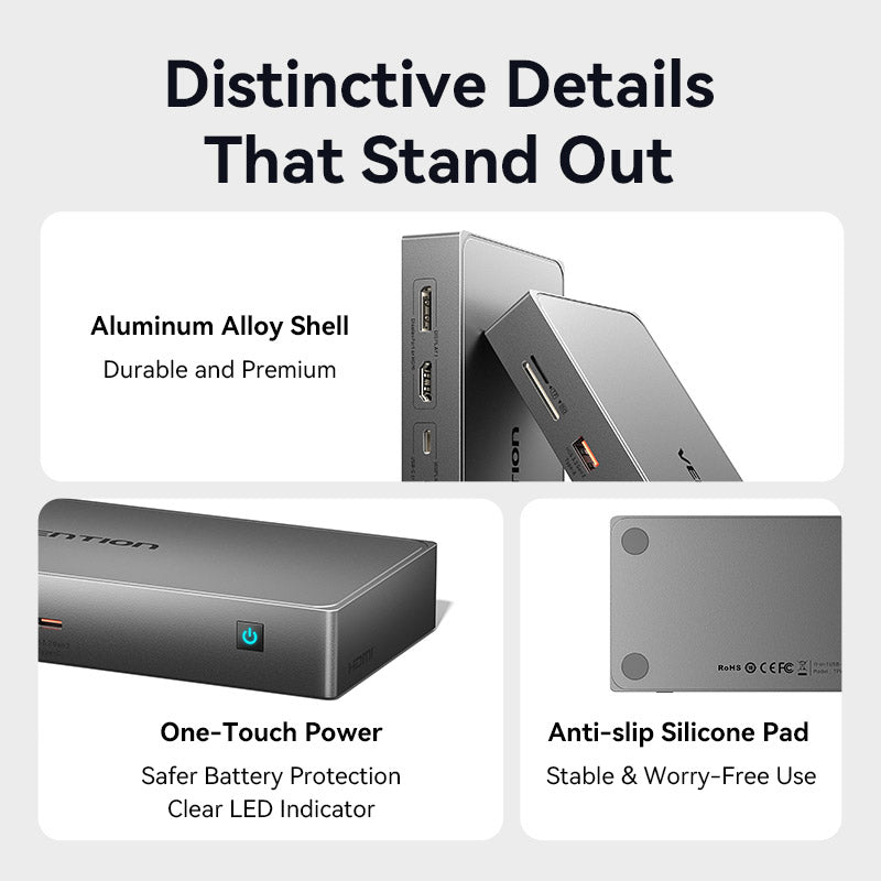 Vention 11-in-1 USB-C DisplayLink Docking Station