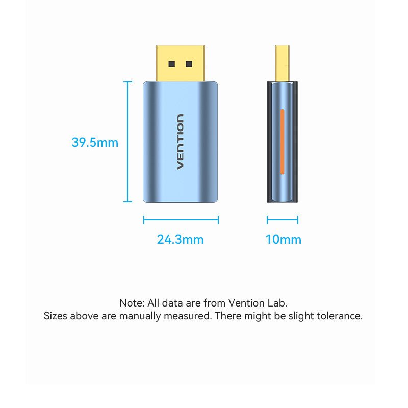 Vention DP Male to HDMI™-A Female 8K Adapter Gray Aluminum Alloy Type
