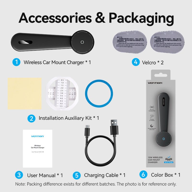 Vention Wireless Car Mount Charger