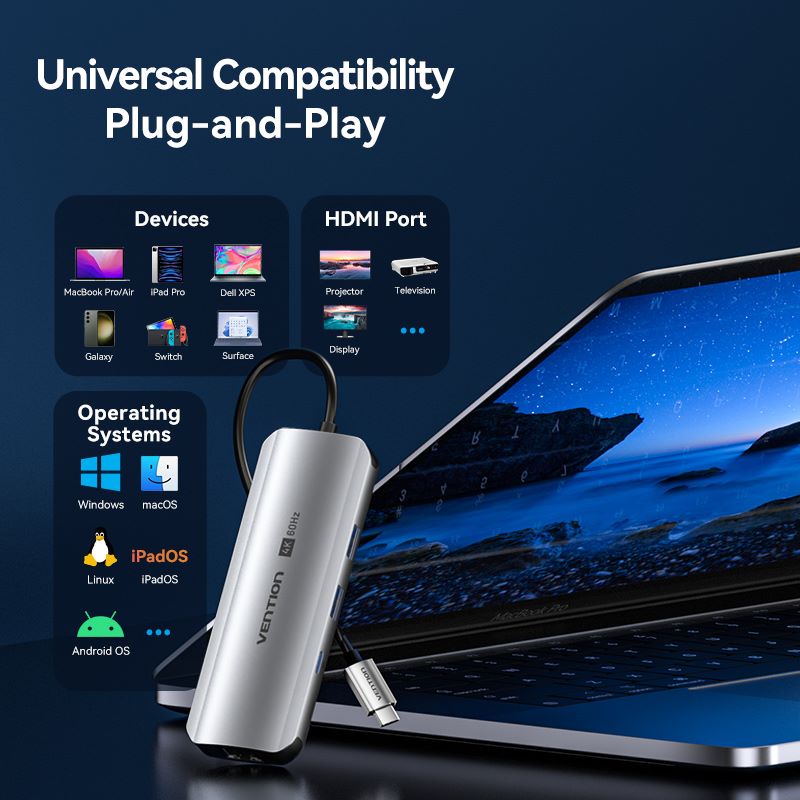 Vention 9-in-1 USB-C Docking Station