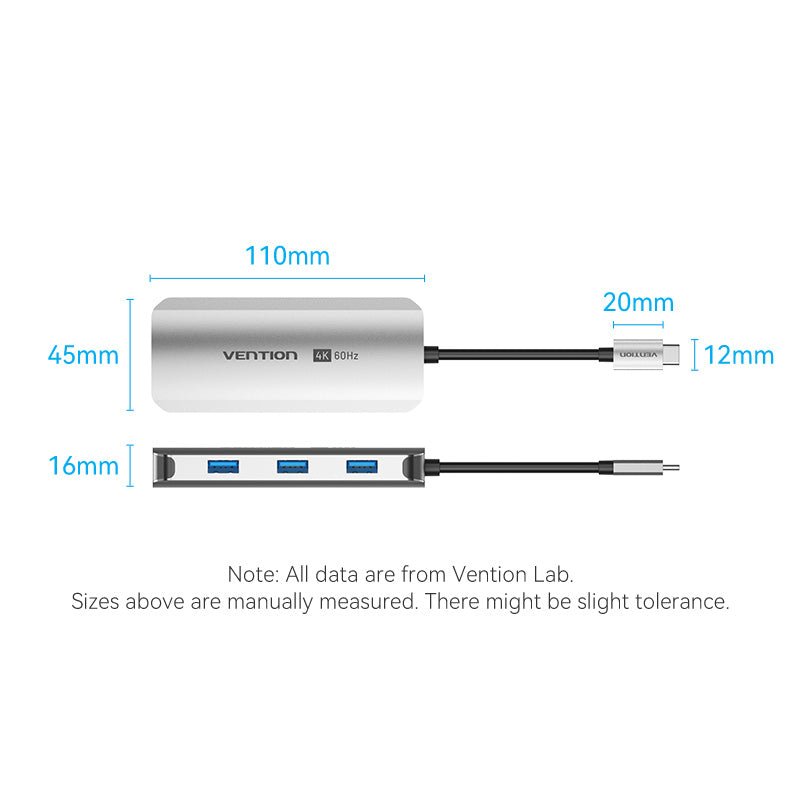 Vention 6-in-1 USB-C Docking Station