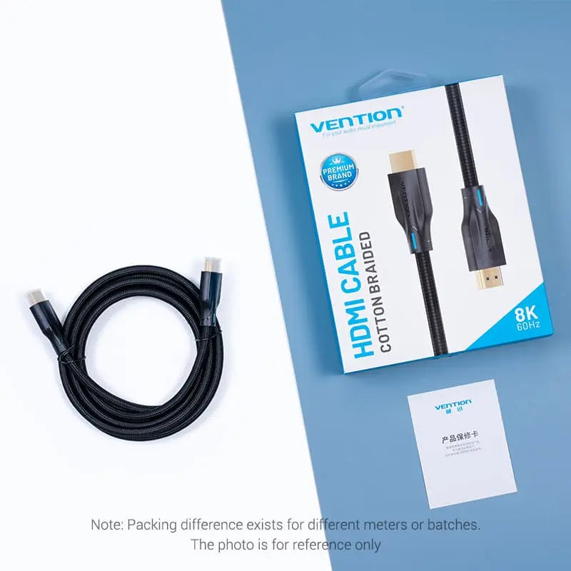 Vention Cotton Braided 8K HDMI™ Cable Black