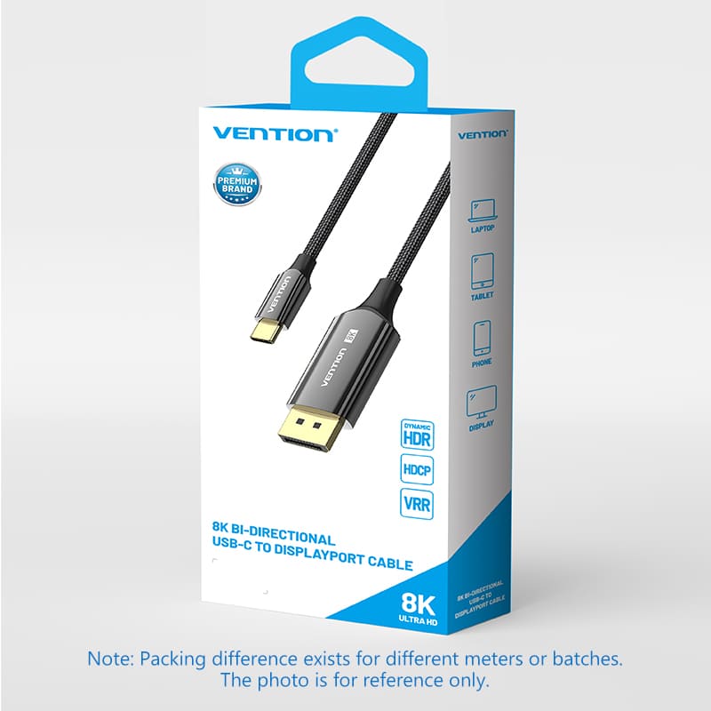 Vention 8K Bi-Directional USB-C to DisplayPort Cable
