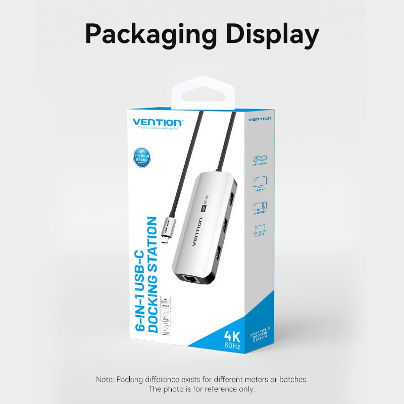 Vention 6-in-1 USB-C Docking Station