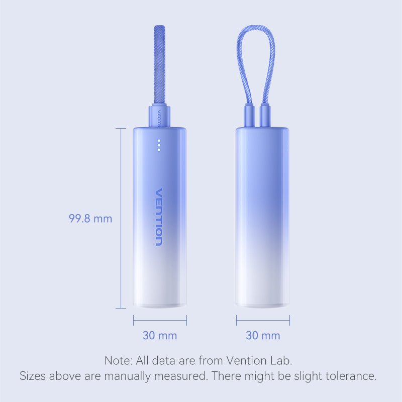 Vention 5000mAh Power Bank Compact with Built-in Cable——On Promotion