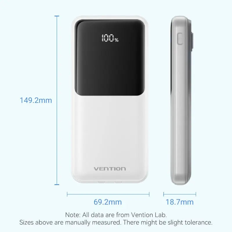 Vention 10000mAh Power Bank 22.5W