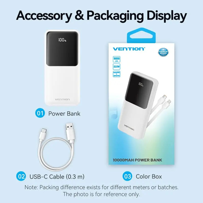 Vention 10000mAh Power Bank 22.5W