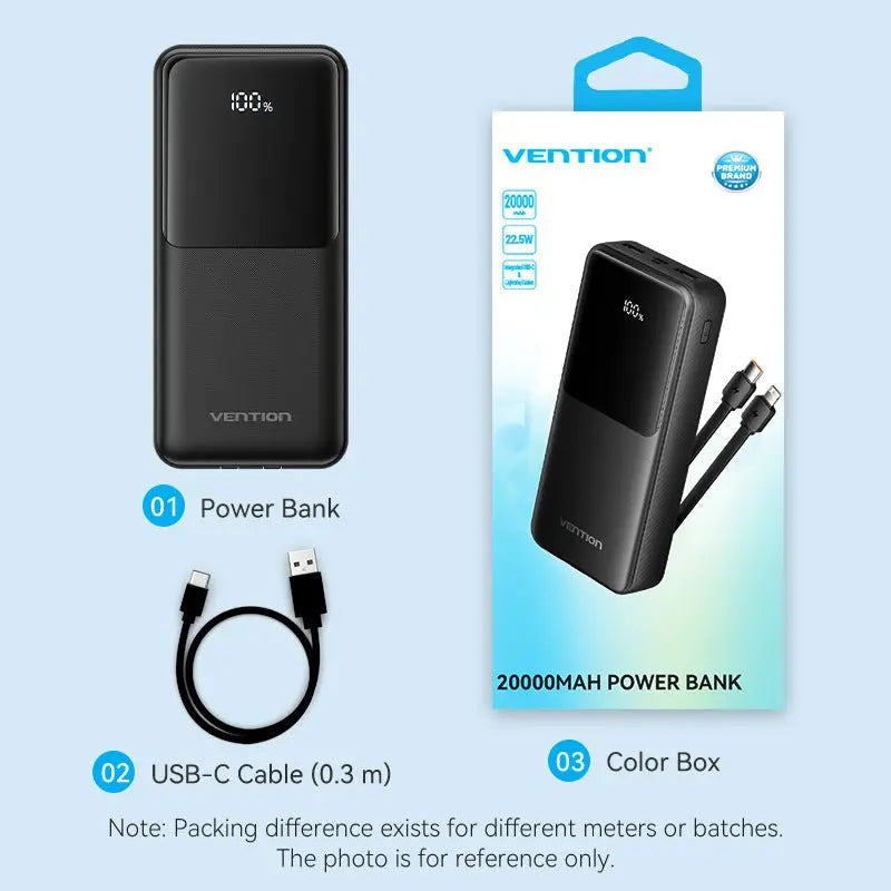 Vention 20000mAh Power Bank 22.5W