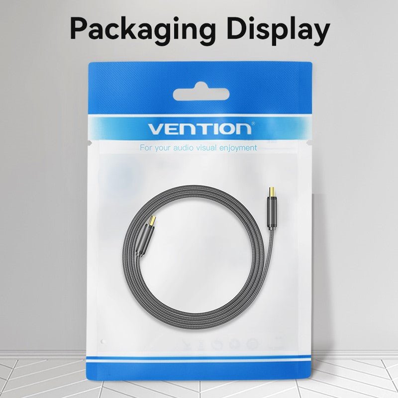 Vention Flat Nylon Braided HDMI™-A Male to Male 8K HD Cable 2M Black