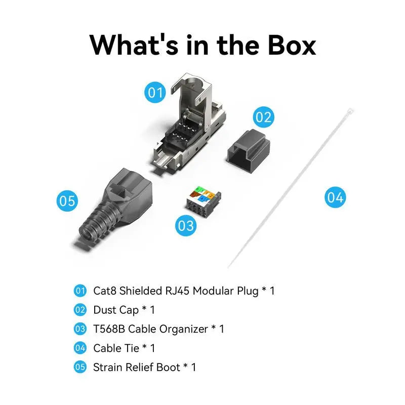 Vention Cat8 Shielded RJ45 Modular Plug