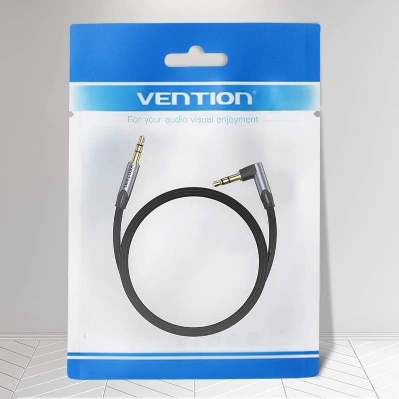 3.5MM Right Angle Male to Male Flat Aux Cable