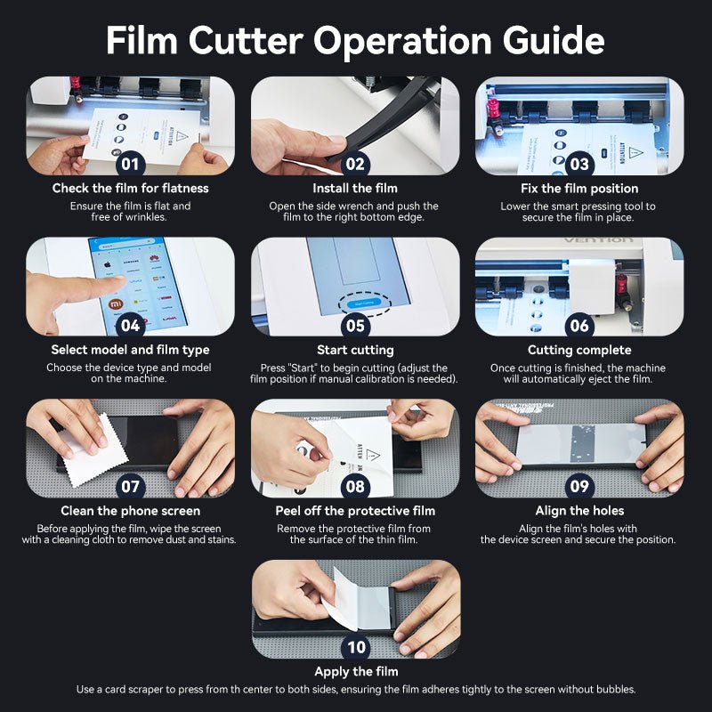 Vention Intelligent Screen Film Cutter with Touch Screen - EU Plug