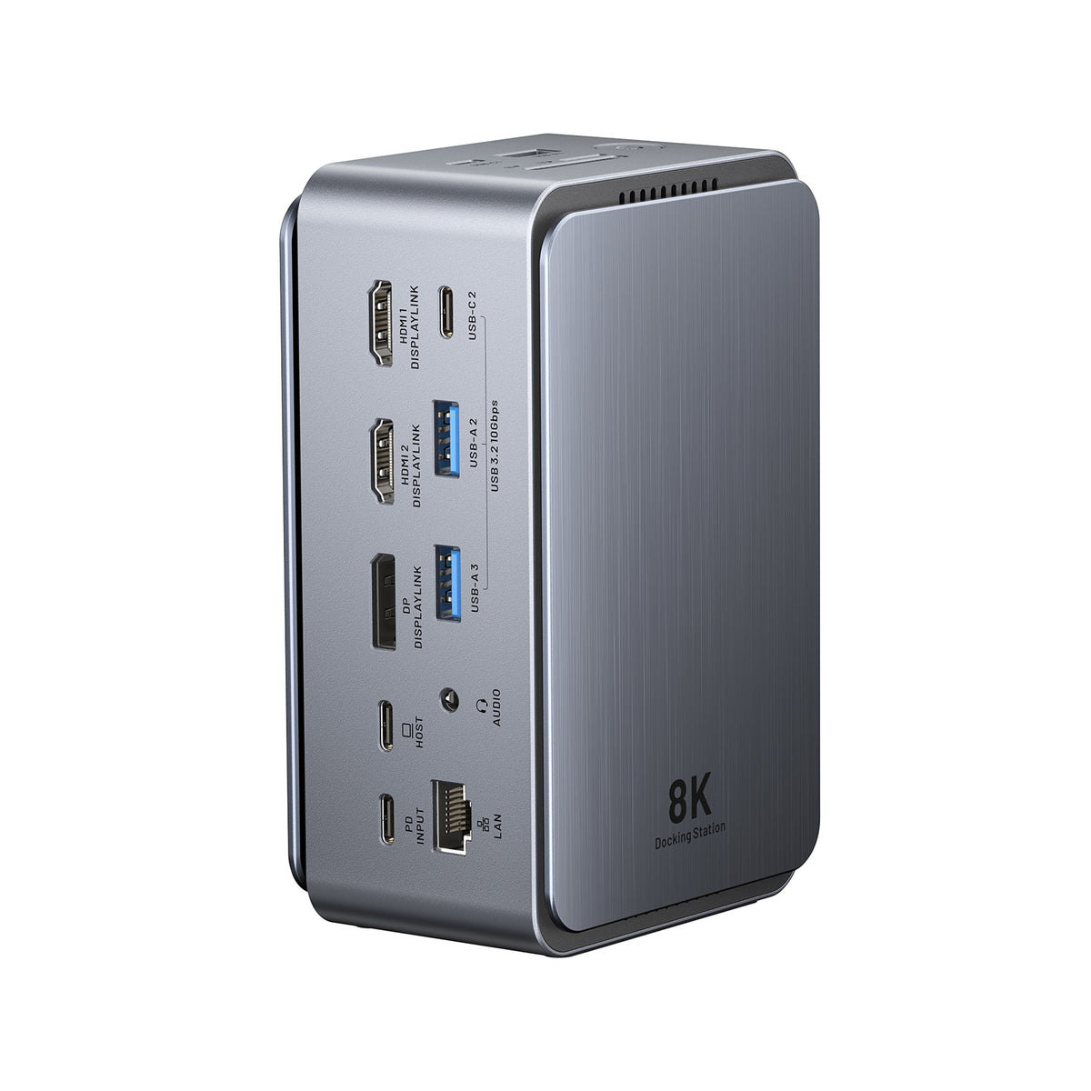 13-in-1 USB-C 8K Vertical Docking Station with Digital Display
