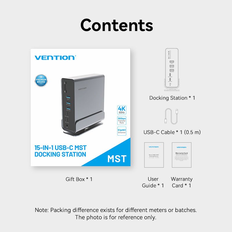 Vention 15-in-1 USB-C MST Docking Station